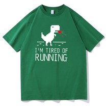아두이노 Frontend 프로그래머 셔츠 Chrome Dino Geek 해커 코더 선물 웹 개발자 Tshirt Mens Cotton Tee I, 04 Dark Green_04 XL