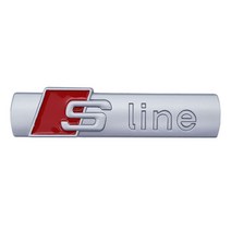 카포카 아우디 S LINE 라인 엠블럼 스티커 뱃지 배지, 실버무광A