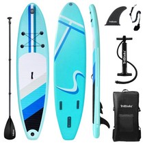 서핑 보드 성인어린이를 위한 10피트 풍선 스탠드 업 패들 sup 초보자 패키지 키트 배낭 가방 노 펌프 가죽 끈 지느러미, 30g