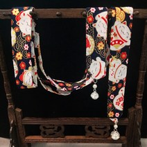 강아지한복 골동품 의류 리본 자수 액세서리 남성과 여성을 위한 이마 프린지 헤어 로프 쥬얼리 의상, 24 Palace bell the cat