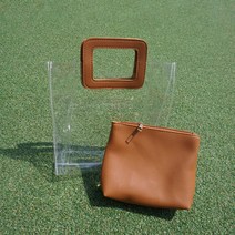 뷰리뷰리 투명스퀘어 토트백(비치백)