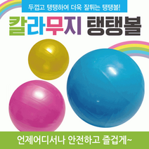탱탱볼 탱탱볼/칼라탱탱볼/무지탱탱볼/삼색탱탱볼/KC인증/탱탱공/물놀이용품/비치볼, 칼라무지탱탱볼(블루)
