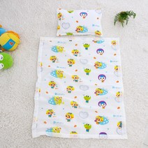 뽀로로 캔디팝 시어서커 겹배덮개 여름 낮잠이불 (단품), 블루