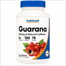 뉴트리코스트 과라나 1000mg 카페인 200mg 150캡슐, 1팩