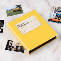 문구백서 바인더 앨범 흑색내지 그린 25매 토비메모리, 옐로우