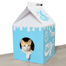고양이 털관리 스크래쳐 밀크하우스 캣타워 고공캣, 색상, 바나나우유(옐로우)