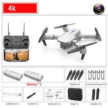 2021 새로운 E525 드론 4k HD 와이드 앵글 듀얼 카메라 1080P 와이파이 비주얼 포지셔닝 높이 Rc 따라와 Qu, 03 4K 2B