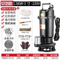 농업용 가정용 하수 오배수 펌프 정화조 오수 물 흡수, 1.5kw 1인치 펌프 220V, 1개
