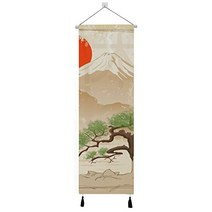일본 그림 족자 민속화 걸이 축 태피스트리 식 소나무 후지산 태양 일 세로 길이 세로 모양 걸어 바닥 사이 걸이 유행 리모델링 장식 장식 벽화 장식 용품 아트 일본직배송