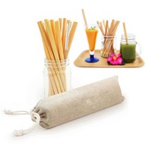 대나무빨대 10개 빨대솔 파우치 세트, 1, 1