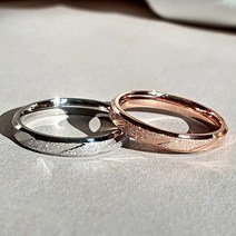 [라이블리즈] 써지컬스틸 레이어드 큐빅 실버 로즈골드 우정링 커플링 실반지 가드링
