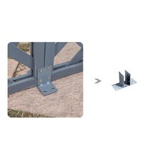 PVC 래티스 야외 울타리 가림막 파티션 휀스 담벼락(1+1), 회색 바닥 고정 다리미 / 1 개