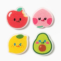 바오바론 과일 십자수 그립톡 스마트톡 만들기 보석 비즈 공예 무료스티커 증정, (아보카도+사은품제공)
