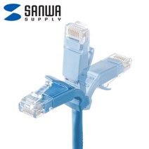 강원전자 산와서플라이 KB-T5YL-003LB CAT.5E UTP 다이렉트 케이블 0.3m(플렉시블 커넥터), 상세페이지 참조