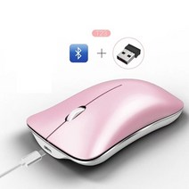 레이저 무선 마우스 pm9 알루미늄 합금 충전식 자동 컴퓨터 오피스 게임 귀여운 macbook asus lenovo 노트북 블루투스, 분홍, 한개옵션1