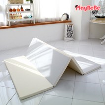 플레이베베 놀이방 폴더매트 레체그레이 4단 (100x200)