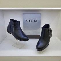 소다]여성 지퍼장식 포인트 몰드창 앵글부츠FLB204GA10