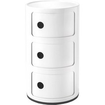 Kartell 3칸 모듈 수납장 화이트 사이드 테이블