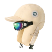 댕Ol몰 부착식 고글 패딩 레이업캡 방한 귀달이 모자 혹한기용 등산 스키 스노보드 필수템, 베이지 (DMZ88)