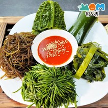 완도맘 손질하여 데친 완도 해초 모듬한상 120gx5팩 (곰피미역+톳+다시마+물미역+꼬시래기), 1세트