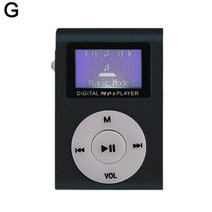 제이즈 미니 큐브 클립 형 Mp3 플레이어 LCD 디스플레이 충전식 휴대용 스피커 음악 X3D6, 07 G