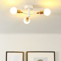 포세이돈 3등 직부등 방등 인테리어 조명등 포인트조명 직부 3등, 화이트