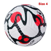 2023 축구 공 표준 크기 5 4 PU 소재 야외 훈련 목표 경기 리그 원활한 voetbal, 07 21-Red Black Size 4