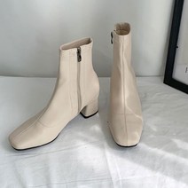 나나구두 스퀘어토 베이직 삭스 스판 미들 앵클 부츠 5cm