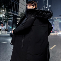 초특가 봄신상 남성 롱패딩 거위 솜털 라쿤 패딩