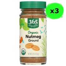 365 Whole Foods Market USDA오가닉 넛메그/넛맥 가루 분말 53g 3팩 Organic Seasoning Nutmeg Ground (미국배송), 1개, 200ml