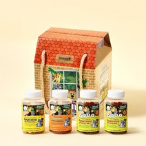 [네추럴라이즈]캐나다산 온가족/어린이 비타 꾸미 4종 선물세트(멀티2+칼슘1+아연1)