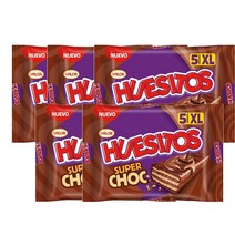 휴시토즈 슈퍼 초콜릿 XL 46g 5개 Huesitos Superchoc Barquillo XL Chocolate Leche Cacao, 5팩