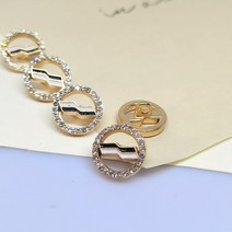 수입단추 고급단추미니 럭셔리 라인석 버튼 의류 10/11/12MM 패션 장식 여성 셔츠 블라우스 금속 단추, 06 22398 gd 12mm, 1개