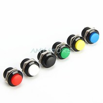 10pcs 순간 푸시 버튼 스위치 16mm 순간 6a125vac 3a250vac 라운드 스위치 r13-507 블랙 레드 그린 화이트 블루 옐로우, 빨간색