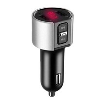 무선카플레이 카링크 gps 증폭기 재방사 네비게이션미러링 블루투스 차량용 키트 handfree lcd fm 송신기 듀얼 usb 차량용 충전기 2.1a mp3 음악 플레이어, 1개