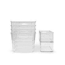 RedSodium Pantry Organization and Storage Containers - Kitchen Cabinet Organizer Refrigerator Bins F