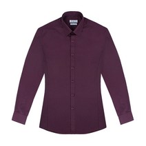 레디핏 슬림 자주색 솔리드셔츠_MS61