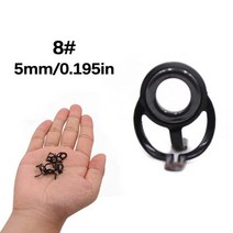 낚싯대 수리 키트 스피닝 로드 빌딩 부품 스테인리스 스틸 캐스팅 가이드 교체 세트 4 ~ 38mm 100 개, Size 8 10Pcs