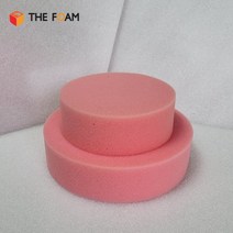 원형 스펀지 25K 블루 핑크 5x20cm지름 케잌 아이싱 연습용, 높이5x지름15cm (6인치) / 1개