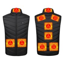 KLIFE 당일 출고 발열조끼 9구역+ 보조배터리 10000mAh 겨울 방한 온열조끼 3단게 온도 조절