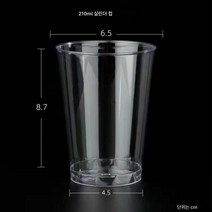 일회용컵 항공컵 가정용 웨딩오피스 두꺼운 투명 우주컵 플라스틱 경질 물컵 가능, 색깔15, 일반