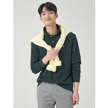 BEAN POLE 수피마 코튼 피케 티셔츠 그린