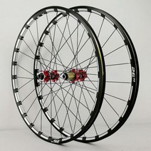 PASAK MTB 자전거 퀵 릴리스 밀링 삼측 림 26/275/29 인치 스루 액슬 11/12 스피드 디스크 브레이크 휠 24 시간 4 개 베어링, QR 26inch Red_clincher