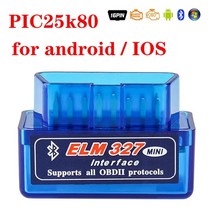 자동차진단기 차량스캐너 Obd2 스캐너 자동차 진단 도구 전문 엔진 코드 리더 미니 elm327 블루투스 v1.5 P, 02 2.for Android IOS