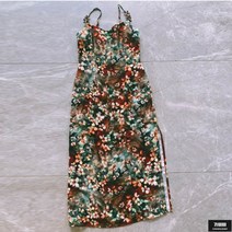 가바바 여성 롱원피스 일몰 Xihua 프랑스 유화 복고풍 드레스 스커트 슬림 원피스 G58274