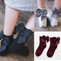 [7색] 왕리본 골프양말 스포츠양말 반양말 백리본 양말, 그레이