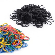 헤어 고무줄 머리 끈 여아 미용실 짱짱한 아기 포장 컬러 벌크 대용량 300P, 색상, 검정