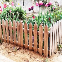 태양무역 원목 울타리 휀스 조경 가드닝 통나무 애견 화단 정원 펜스 30cm 40cm 50cm, 원목울타리 40cm