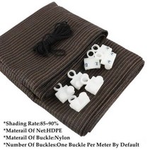 테라스가림막 아웃도어 차광막 어닝 HDPE 차양 그물 나일론 패스너 발코니 개인 정보 보호 울타리 스크린 정원 건물 테라스 그늘 클립 조절 버클