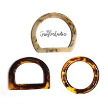 수지 가방손잡이 2개1set 마크라메 뜨개 가방 만들기 재료 DIY 가방핸들, 3.마블반달(2개1쌍)